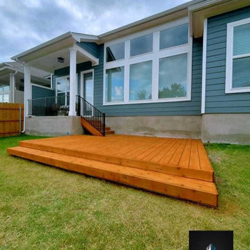 Stained Deck with Transparent Natural Cedar
