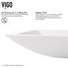 Vigo VG04006 Begonia 16-5/8 Matte Stone Vessel Bathroom Sink - White