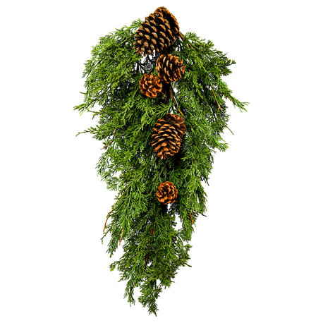 Artificial Cypress Garland with Pine Cones, 3 Sizes, 28"cypress Swag