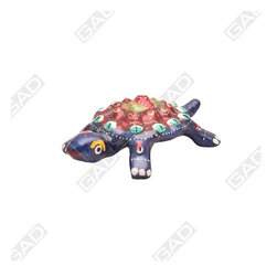 CYAN MEENAKARI TURTLE - Decorative Objects And Figurines