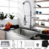 29.75 in. Contemporary Single Bowl Stainless Steel Kitchen Sink