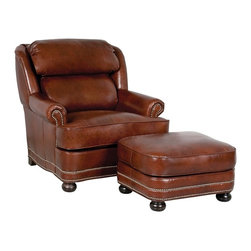 Leather Club Chairs and Ottomans - Products
