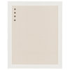 DesignOvation Beatrice Framed Linen Fabric Pinboard, White, 23x29