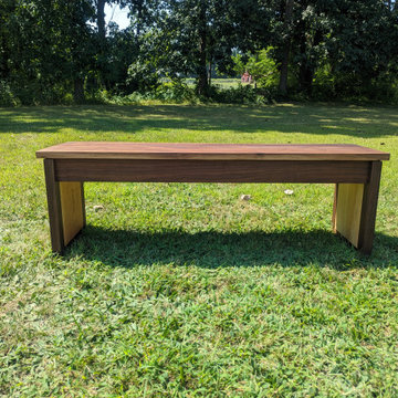 Walnut & Cherry Storage Bench | Custom Solid Hardwood Bench with Hidden Storage