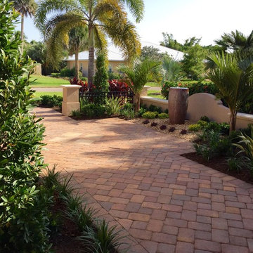 Melbourne Beach courtyard landscape planting