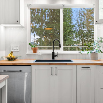 Kitchen Remodel with Butcher Block Counter