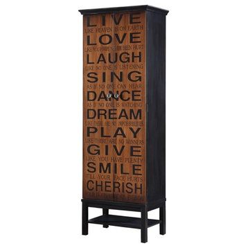 Coaster Transitional Wood 2-Door Accent Storage Cabinet in Brown