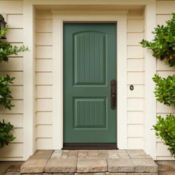 Masonite HD 2 Panel Plank Camper-Top Steel Door - Front Doors