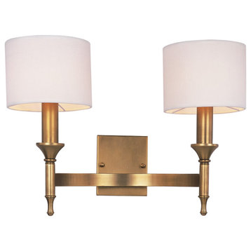 Maxim Fairmont 2-Light Wall Sconce 22379OMNAB - Natural Aged Brass