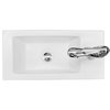 Small Wall Mount Bathroom Sink Rectangle with Overflow Right Side Hole