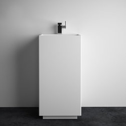 LUSSO STONE ETHOS FREESTANDING SOLID SURFACE STONE RESIN SQUARE BASIN 420 - Products