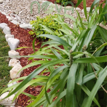 Diseños rústicos con ollas, piedras y plantas