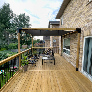 Second Story Pressure Treated Deck with Toja Grid