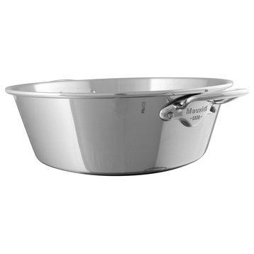 Mauviel M'Passion Stainless Steel Jam Pan W/Cast Stainless Steel Handle, 10.5-qt