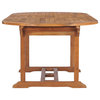 Teak Wood Orleans Oval Outdoor Patio Extension Dining Table