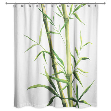 Bamboo Watercolor 5 71x74 Shower Curtain