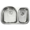 30 in. Double Bowl Kitchen Sink w Faucet & Soap Dispenser