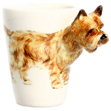 Cairn Terrier 3D Ceramic Mug, Brown