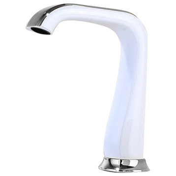White and Chrome Fontana Commercial Restroom Faucet