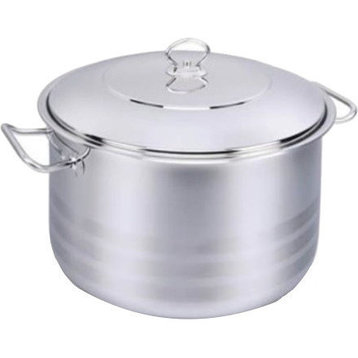 Korkmaz Astra Stainless Steel Capsulated Stockpot With Lid, 11 Quart