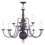 Livex Lighting - Williamsburgh Chandelier, Bronze - Simple, yet refined, the traditional, colonial chandelier is a perennial favorite. Part of the Williamsburgh series, this handsome chandelier is a timeless beauty.