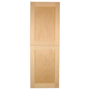 Fruitville Shaker Style Frameless Recessed Wood Pantry Cabinet, 14x68, Unfinished