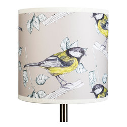 Great Tit Small Drum Lampshade - Lampshades