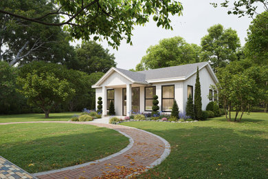 Small transitional exterior home photo in Boston
