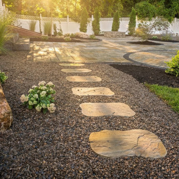 Paver Patio Renovation with Fire Pit & Steps in Niskayuna, NY