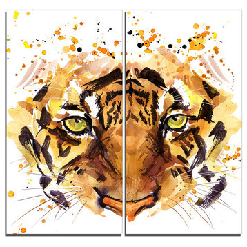 "Eyes With Fire" Animal Canvas Artwork
