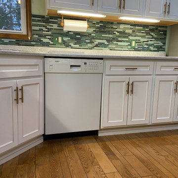 Traditional Kitchen Remodel Done in a Snow White with Walnut Glaze