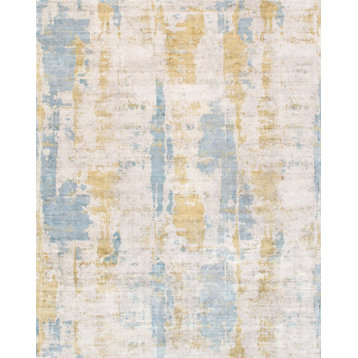 Pasargad Home Mirage Collection Hand-Loomed Silk Area Rug, 6'0"x9'0"