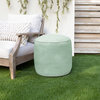 Canvas Taupe Indoor/Outdoor Round Bean Pouf, Canvas Spa, 20, X 20, X 18"