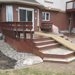 Wood - PT Stained Deck - Deck Tiles And Planks