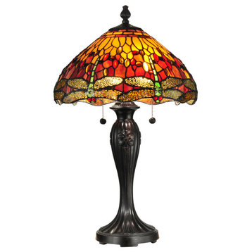 Dale Tiffany TT12269 Reves Dragonfly - Two Light Table Lamp
