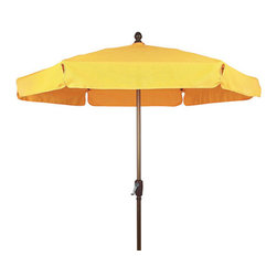 FiberBuilt Umbrellas LLC - FiberBuilt Umbrellas 7.5 Foot Hexagonal Yellow Aluminium Base Garden Umbrella - Outdoor Umbrellas