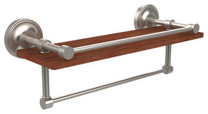 Prestige Regal Collection 16" IPE Ironwood Shelf With Gallery Rail and Towel Bar