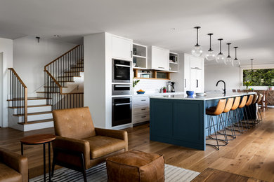 Design ideas for a transitional kitchen in Seattle.