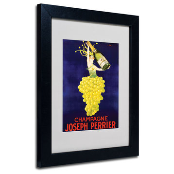 'Champagne Joseph Perrier' Framed Art, White Matte, Black Frame, 11" X 14"