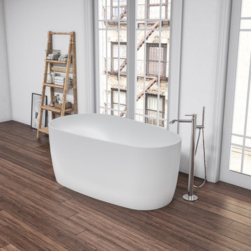 Viana 67" x 31.5" Soaking Bathtub in White Finish