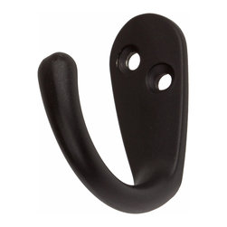 GlideRite Hardware - Antique Brass Robe and Coat Hooks, Matte Black - Wall Hooks