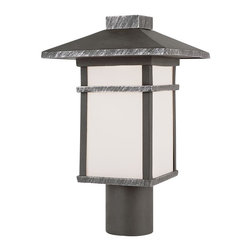 Trans Globe Lighting - Trans Globe Lighting 40023 BK Outdoor Post Light Craftsman Outdoor - Post Lights
