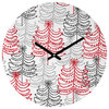 Deny Designs Rachael Taylor Doodle Trees Round Clock