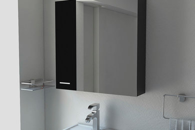 RTA Design Sines Collection Mirror Door-1-Door-Inside-Shelves Medicine Cabinet