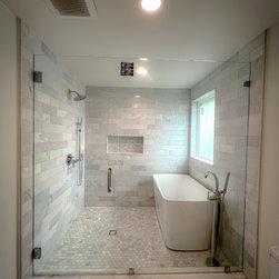 Q4 2024 Hinged Frameless Glass Shower Installations - Shower Doors