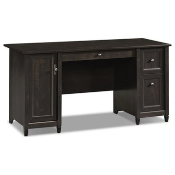 Bowery Hill Engineered Wood Computer Desk in Estate Black
