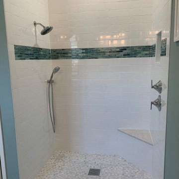 Rutherford Master Bathroom Remodel - Shower Tile Completion