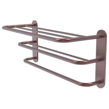 Three Tier Hotel Style Towel Shelf with Drying Rack, Antique Copper