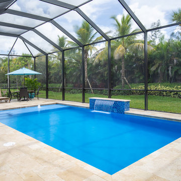 Custom Pool with Fountain Feature in Boynton Beach, Florida