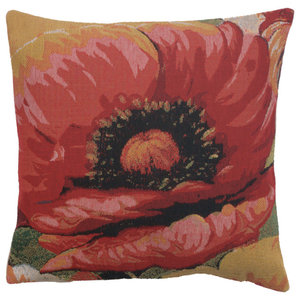 Tea Rose Blush Flamingo Cotton Candy Coral Throw Pillow